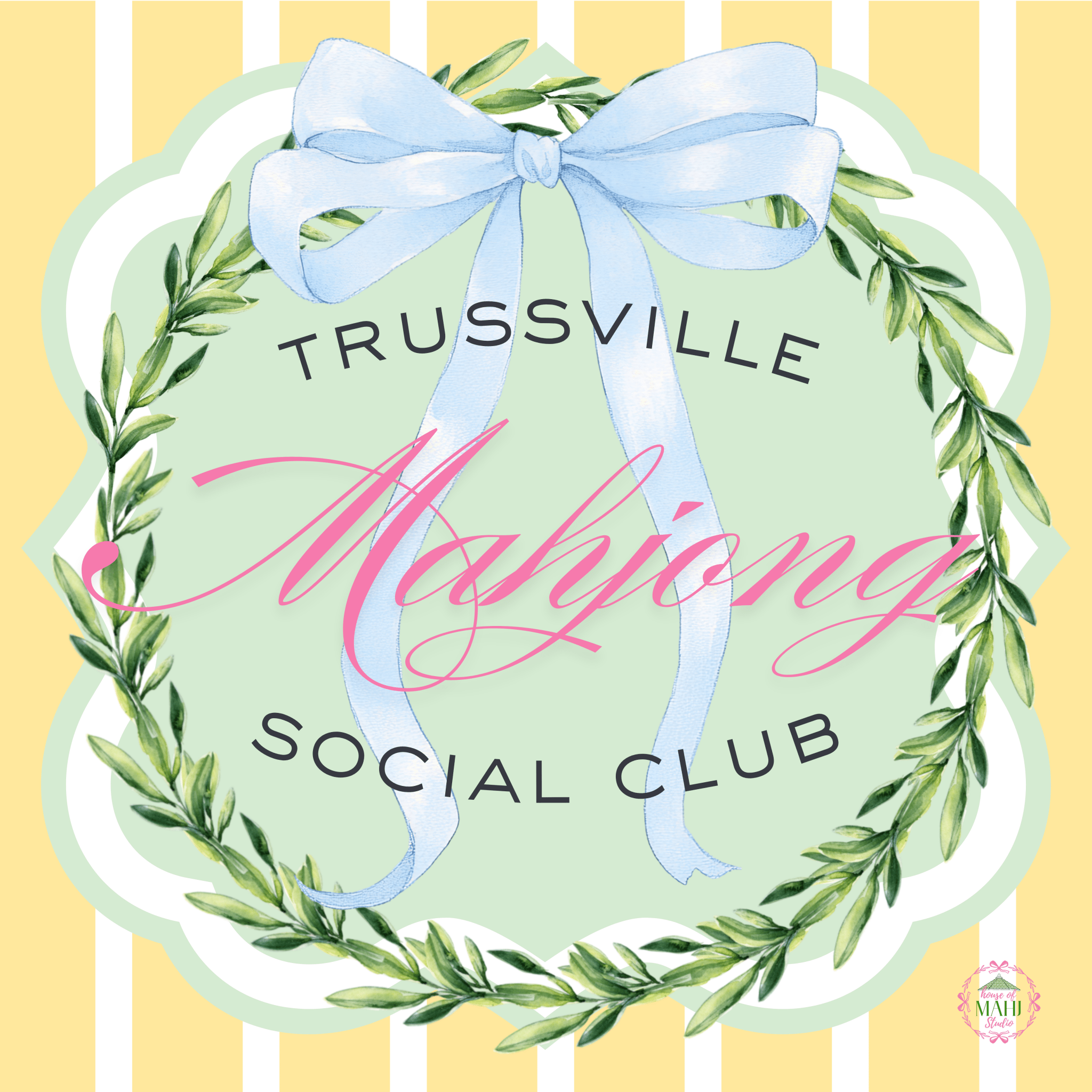Trussville Social Club Mahjong Mat - Anderson Ave boutique