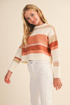 Tween Color block Striped Sweater - Anderson Ave boutique
