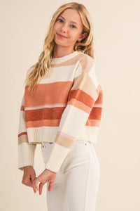Tween Color block Striped Sweater - Anderson Ave boutique