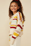 Tween Striped Knit Button - Up Cardigan - Anderson Ave boutique