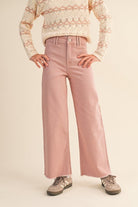 Tween Wide - Leg Pink Denim Jeans - Anderson Ave boutique