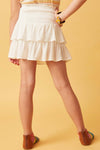 Twirl & Whirl Smocked Ruffle Skirt –White - Anderson Ave boutique