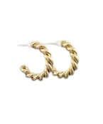 Twisted Gold Hoop Earrings - Anderson Ave boutique