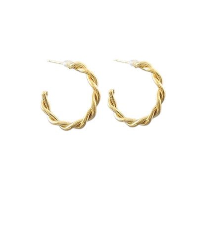 Twisted Gold Hoops 1/2" - Anderson Ave boutique
