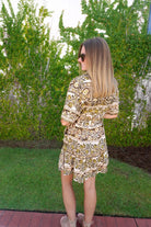 Vintage Paisley Belted Mini Dress - Anderson Ave boutique
