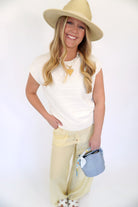 Whip Cream Textured Knit Dolman Top – Relaxed Boxy Fit - Anderson Ave boutique