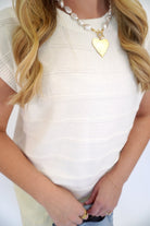 Whip Cream Textured Knit Dolman Top – Relaxed Boxy Fit - Anderson Ave boutique