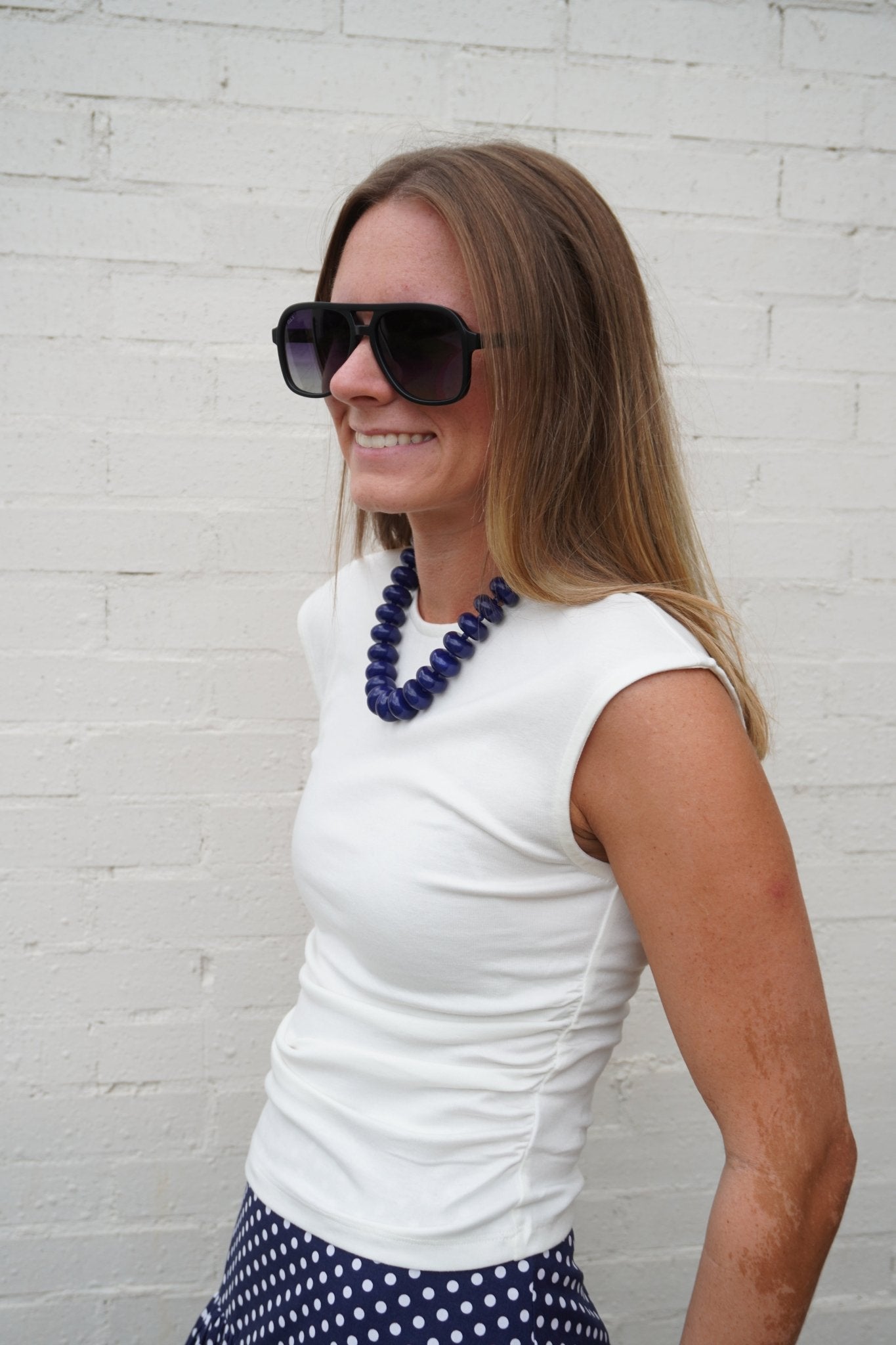 White Ruched Waist Cap Sleeve Top - Anderson Ave boutique