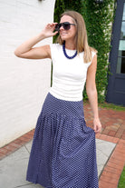 White Ruched Waist Cap Sleeve Top - Anderson Ave boutique