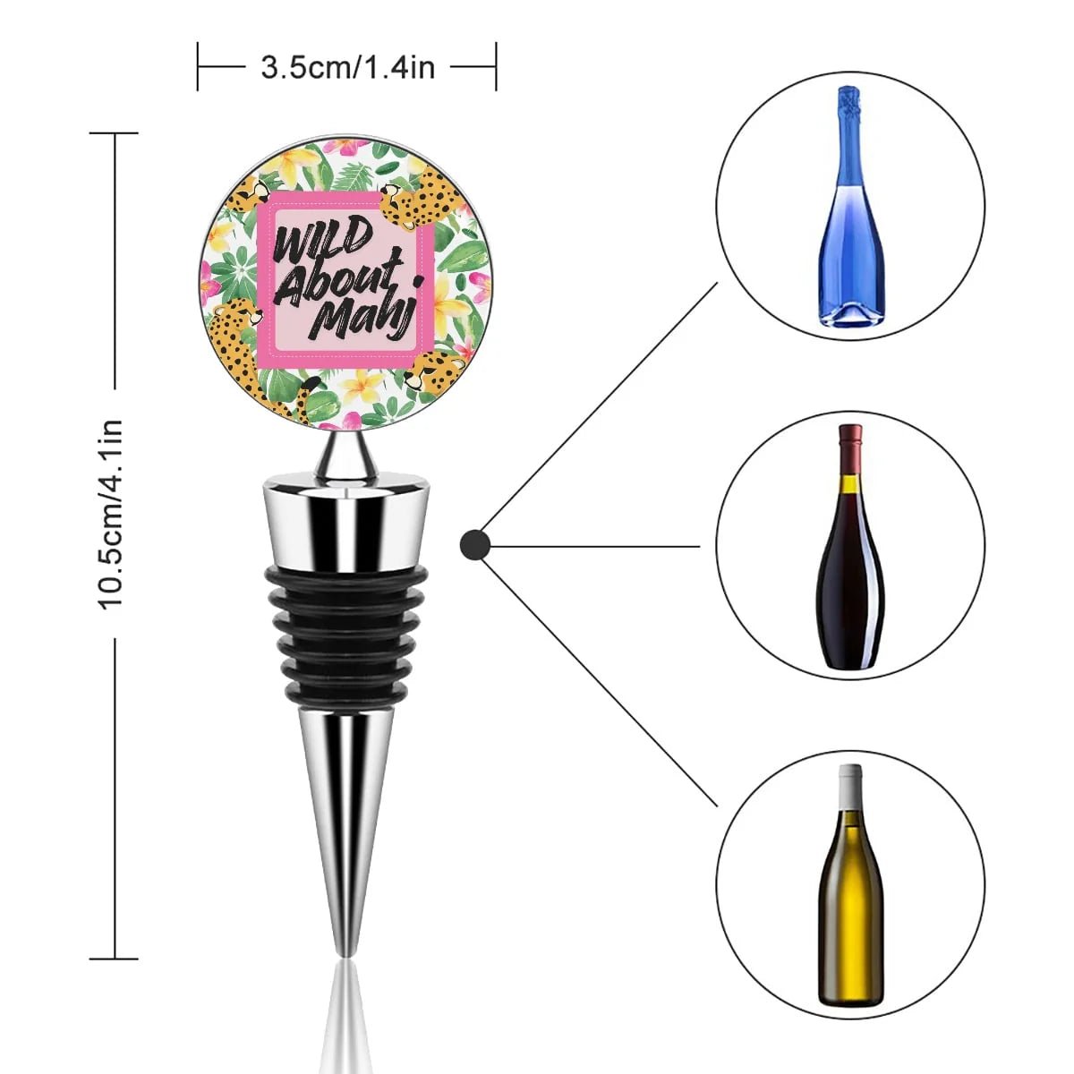 Wild About Mahj Wine Bottle Stopper - Anderson Ave boutique