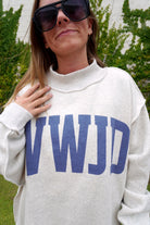 WWJD & AMEN Reversible Mock Neck sweatshirt - Anderson Ave boutique