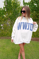 WWJD & AMEN Reversible Mock Neck sweatshirt - Anderson Ave boutique